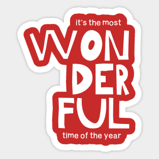 The most wonderful time of the year (white) Sticker